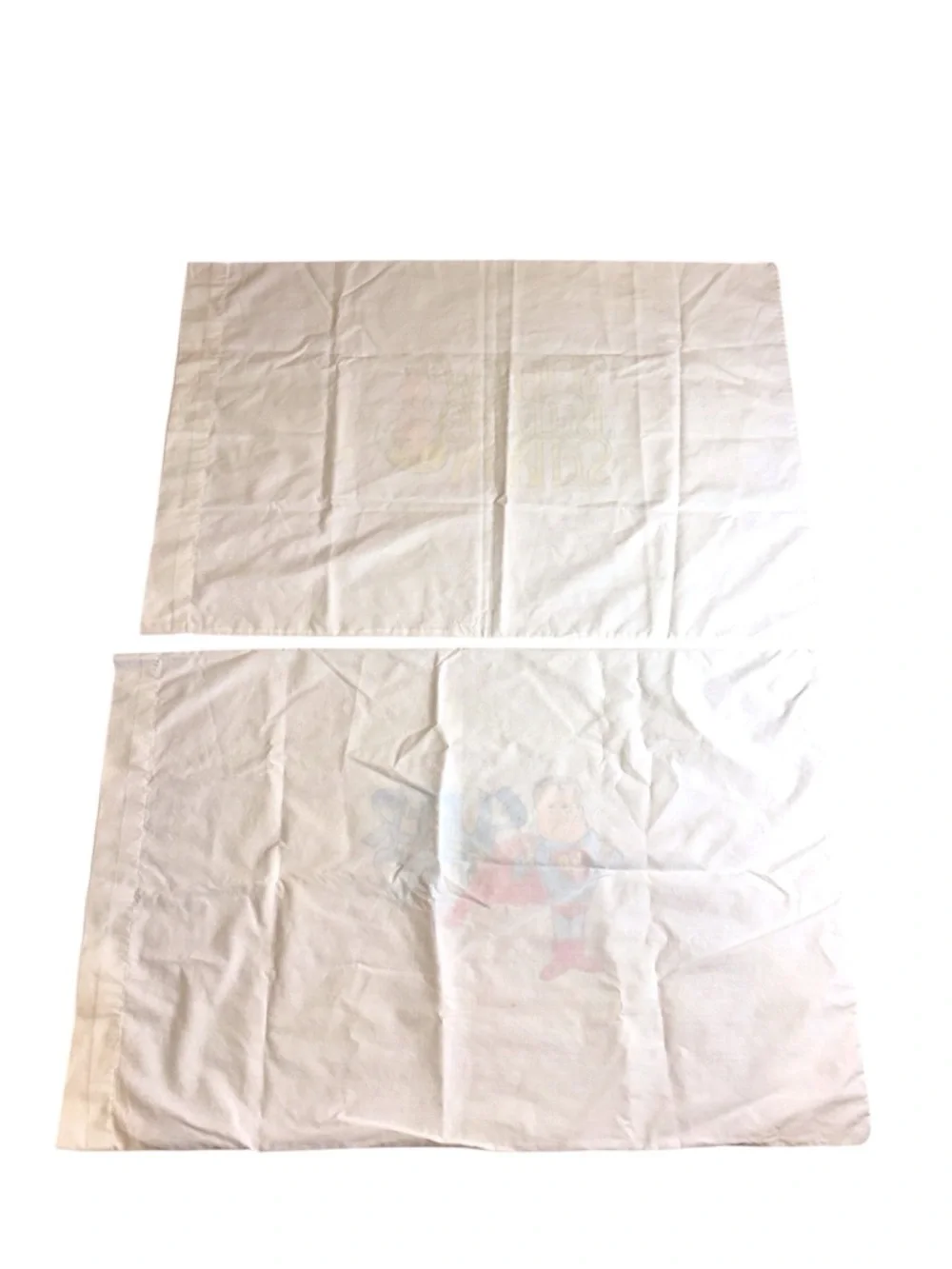Vintage Dwight Anchor Dual-Finish Percale mom & dad pillowcase set- White